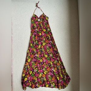Free People Floral Halter Maxi Dress